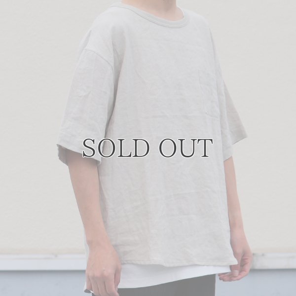 画像24: フレンチリネン グラスポケ付 ヘムラウンド ハーフスリーブ フハクシャツ【MADE IN JAPAN】『日本製』/ Upscape Audience