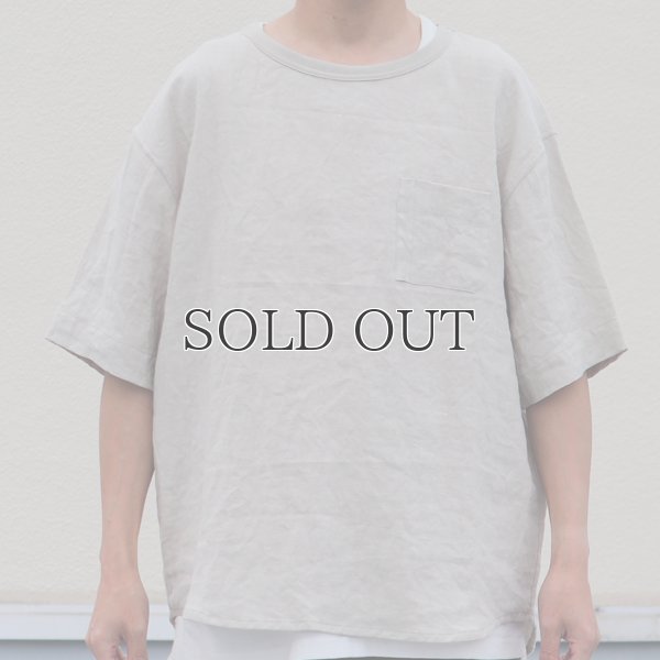 画像20: フレンチリネン グラスポケ付 ヘムラウンド ハーフスリーブ フハクシャツ【MADE IN JAPAN】『日本製』/ Upscape Audience