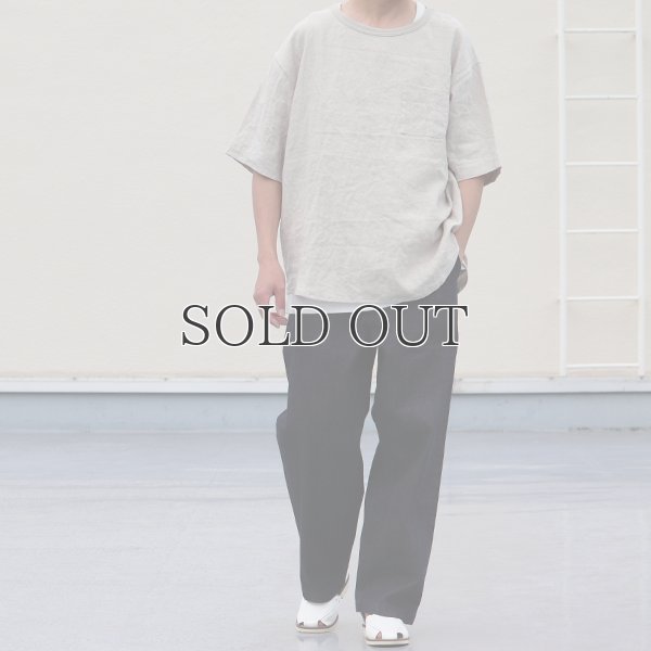 画像15: フレンチリネン グラスポケ付 ヘムラウンド ハーフスリーブ フハクシャツ【MADE IN JAPAN】『日本製』/ Upscape Audience