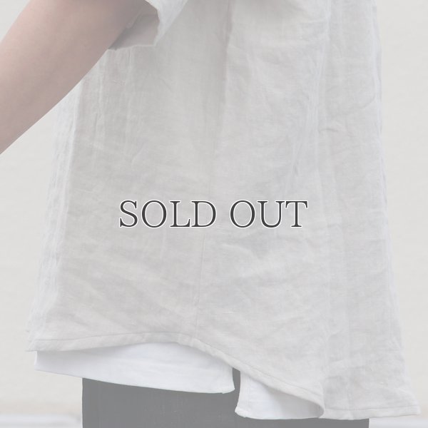 画像27: フレンチリネン グラスポケ付 ヘムラウンド ハーフスリーブ フハクシャツ【MADE IN JAPAN】『日本製』/ Upscape Audience