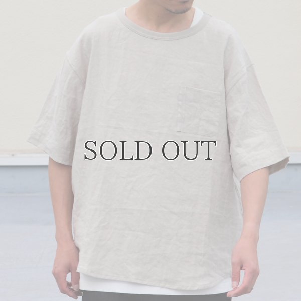 画像13: フレンチリネン グラスポケ付 ヘムラウンド ハーフスリーブ フハクシャツ【MADE IN JAPAN】『日本製』/ Upscape Audience