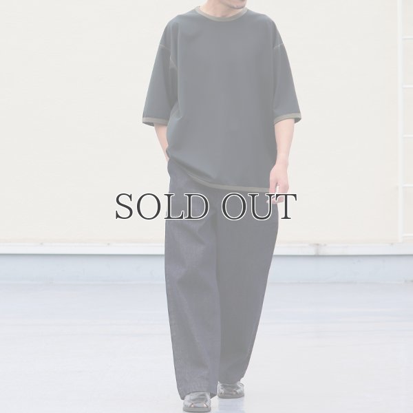 画像14: ハイゲージシャンブレー ダブルニット クルー ネック ハーフスリーブ リバーシブル Tシャツ【MADE IN JAPAN】『日本製』/ Upscape Audience