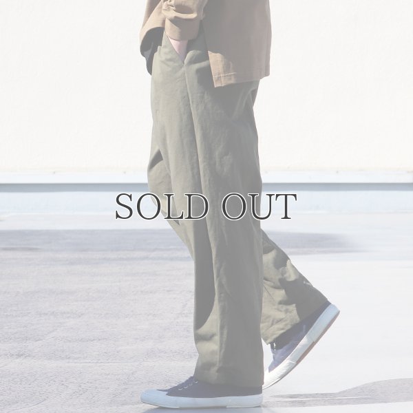 画像4: 「岡山」クラシック チノクロス ヴィンテージ ワッシャー M52 2タック イージー ワイドパンツ【MADE IN JAPAN】『日本製』【送料無料】/ Upscape Audience