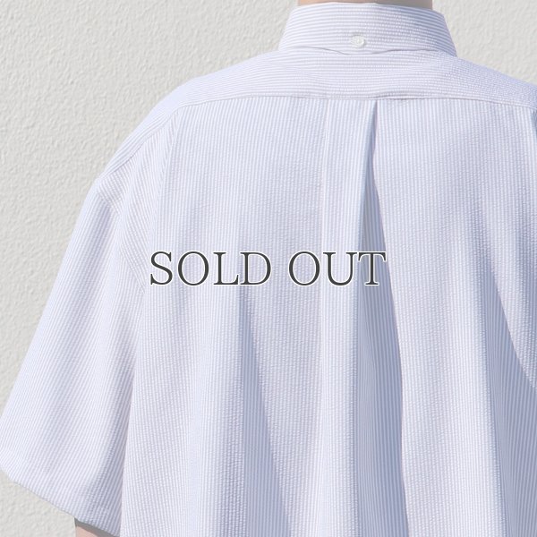 画像14: TECH サッカー ストライプ ボタンダウン ボクシーAライン ハーフスリーブ シャツ【MADE IN JAPAN】『日本製』/ Upscape Audience