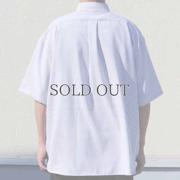 画像11: TECH サッカー ストライプ ボタンダウン ボクシーAライン ハーフスリーブ シャツ【MADE IN JAPAN】『日本製』/ Upscape Audience