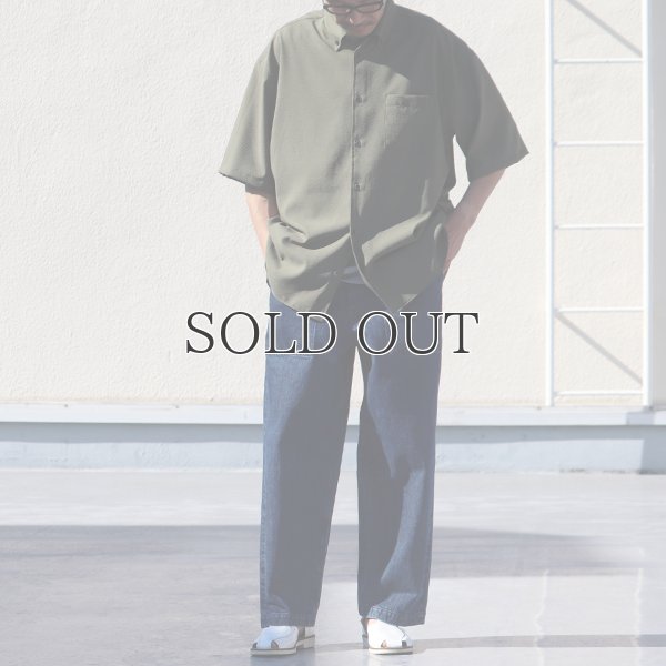 画像8: TECH サッカー ストライプ ボタンダウン ボクシーAライン ハーフスリーブ シャツ【MADE IN JAPAN】『日本製』/ Upscape Audience