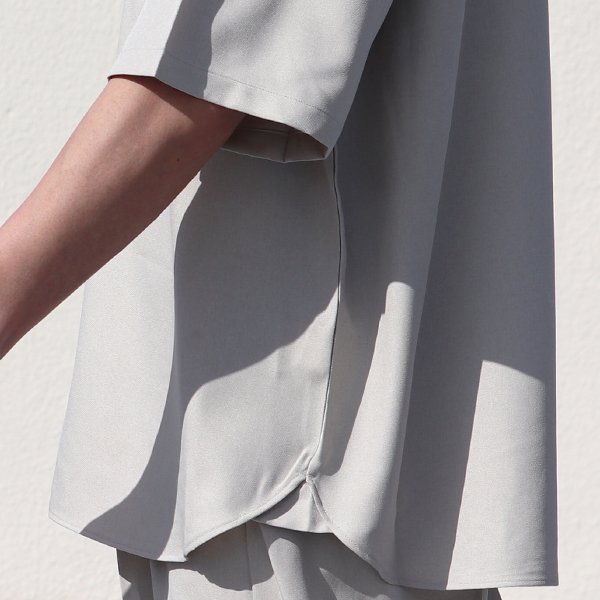 画像19: Reflax®(リフラクス) TECH リネンラ イク LINON(リノン) レギュラーカラー ボクシーAライン ハーフスリーブシャツ【MADE IN JAPAN】『日本製』/ Upscape Audience