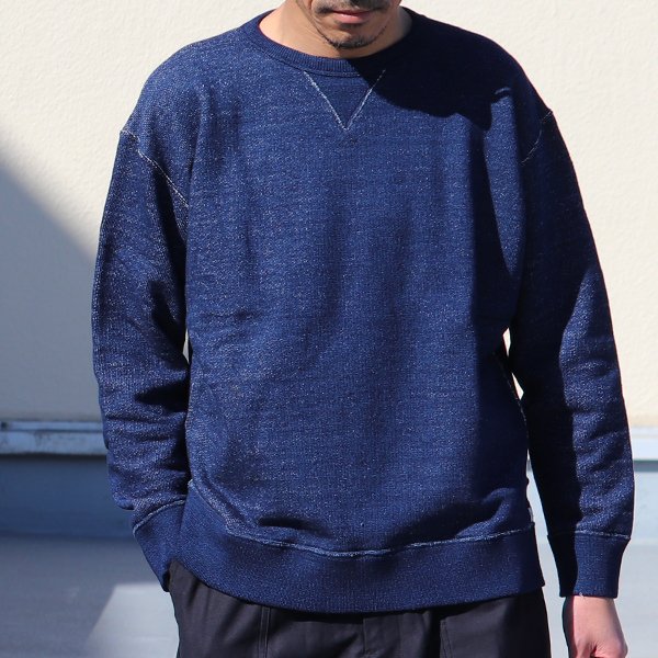 画像7: 本藍染裏毛 ガゼットC/N L/S スウェット【MADE IN TOKYO】『東京製』/ Upscape Audience