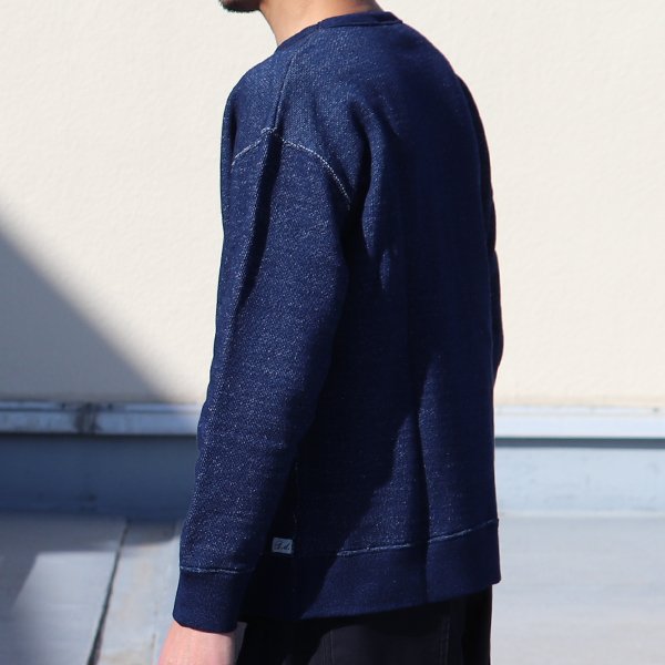 画像4: 本藍染裏毛 ガゼットC/N L/S スウェット【MADE IN TOKYO】『東京製』/ Upscape Audience