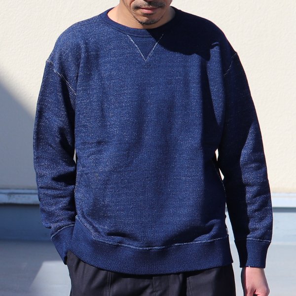 画像3: 本藍染裏毛 ガゼットC/N L/S スウェット【MADE IN TOKYO】『東京製』/ Upscape Audience