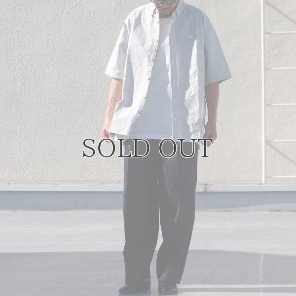 画像8: 播州織オックスフォード ボタンダウン ボクシーAライン ハーフスリーブシャツ【MADE IN JAPAN】『日本製』/ Upscape Audience
