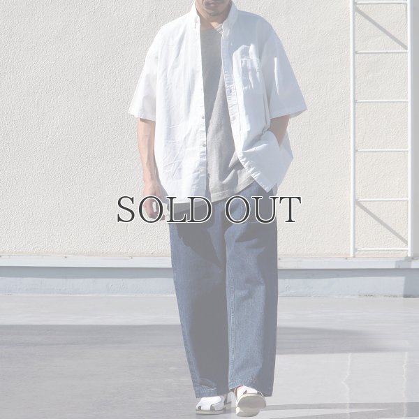 画像8: 播州織オックスフォード ボタンダウン ボクシーAライン ハーフスリーブシャツ【MADE IN JAPAN】『日本製』/ Upscape Audience