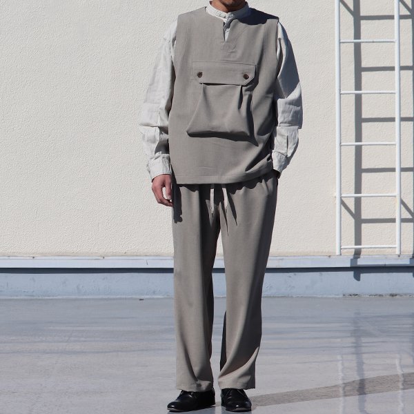 画像6: Reflax®(リフラクス) テック リネンライク CANAPA(カナパ)  ビッグポケット キーネック ベスト【MADE IN JAPAN】『日本製』 / Upscape Audience