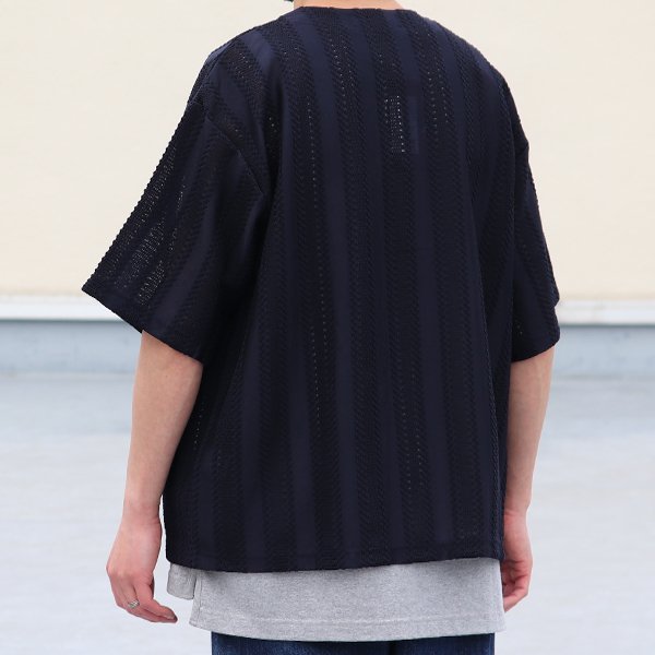 画像15: テック ラッセル レース ハーフスリーブ ベースボール カーディガン【MADE IN JAPAN】『日本製』/ Upscape Audience