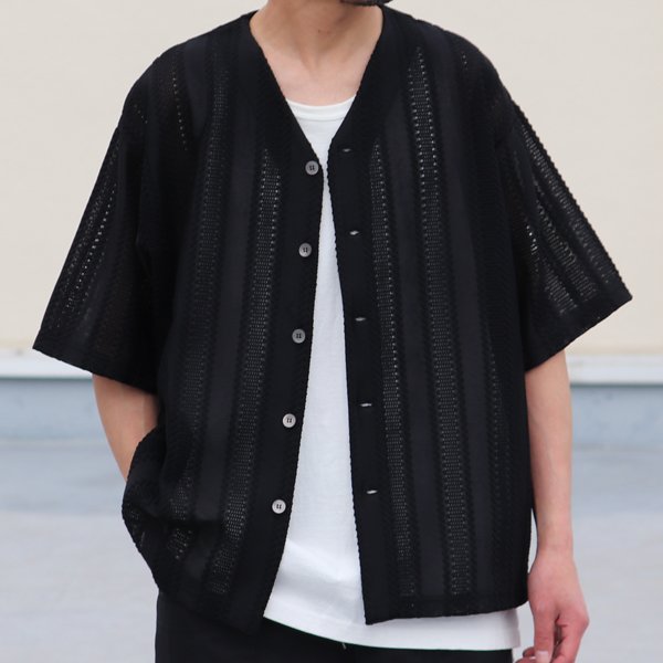 画像7: テック ラッセル レース ハーフスリーブ ベースボール カーディガン【MADE IN JAPAN】『日本製』/ Upscape Audience