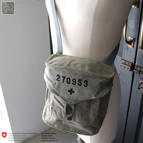 画像1: DEAD STOCK  / Swiss Army S&P Shoulder Bag （ スイス軍 ソルト＆ペッパー ショルダー バッグ ）