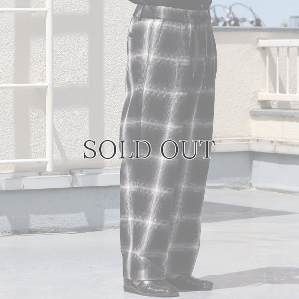 画像12: 10/2 ヘヴィツイル オンブレチェック 2タック ワイド イージーパンツ【MADE IN JAPAN】『日本製』【送料無料】/ Upscape Audience