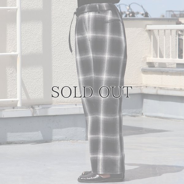 画像10: 10/2 ヘヴィツイル オンブレチェック 2タック ワイド イージーパンツ【MADE IN JAPAN】『日本製』【送料無料】/ Upscape Audience