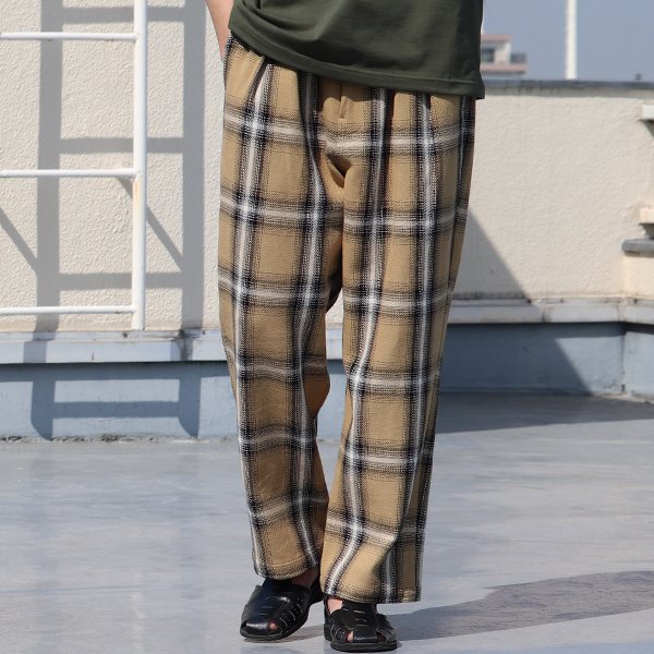 画像17: 10/2 ヘヴィツイル ヴィンテージチェック 2タック ワイド イージーパンツ【MADE IN JAPAN】『日本製』【送料無料】/ Upscape Audience