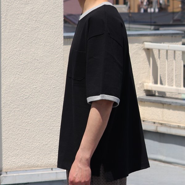 画像10: 丸胴ヘビーウェイト(度詰天竺）10オンス サイドスリット グラスポケ リンガーTシャツ【MADE IN JAPAN】『日本製』/ Upscape Audience