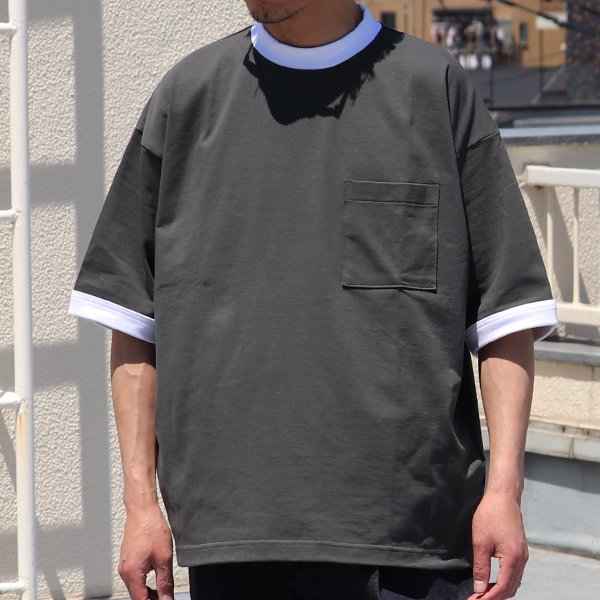 画像5: VORTEX 8オンス(MVS天竺) 胸ポケ付 ハーフスリーブ リンガーTシャツ【MADE IN JAPAN】『日本製』/ Upscape Audience