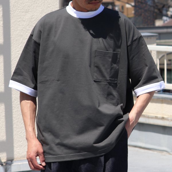 画像6: VORTEX 8オンス(MVS天竺) 胸ポケ付 ハーフスリーブ リンガーTシャツ【MADE IN JAPAN】『日本製』/ Upscape Audience
