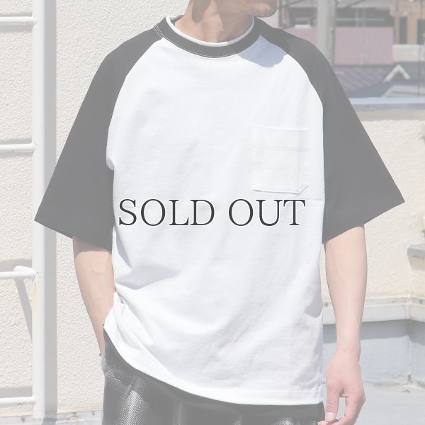 画像3: 丸胴ヘビーウェイト(度詰天竺）10オンス ラグラン ツートン BBアンダー Tシャツ【MADE IN JAPAN】『日本製』/ Upscape Audience