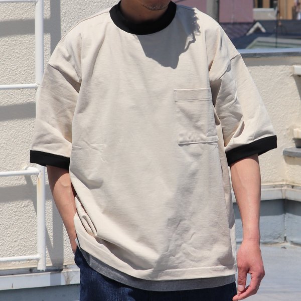 画像3: VORTEX 8オンス(MVS天竺) 胸ポケ付 ハーフスリーブ リンガーTシャツ【MADE IN JAPAN】『日本製』/ Upscape Audience