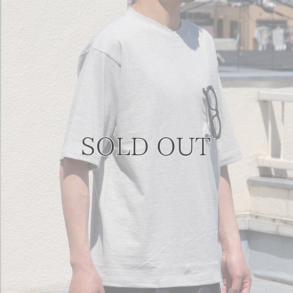 画像18: 粗挽き天竺 グラスポケ付き オーバーラップ ハーフスリーブ Tシャツ【MADE IN JAPAN】『日本製』/ Upscape Audience