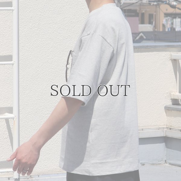 画像16: 粗挽き天竺 グラスポケ付き オーバーラップ ハーフスリーブ Tシャツ【MADE IN JAPAN】『日本製』/ Upscape Audience