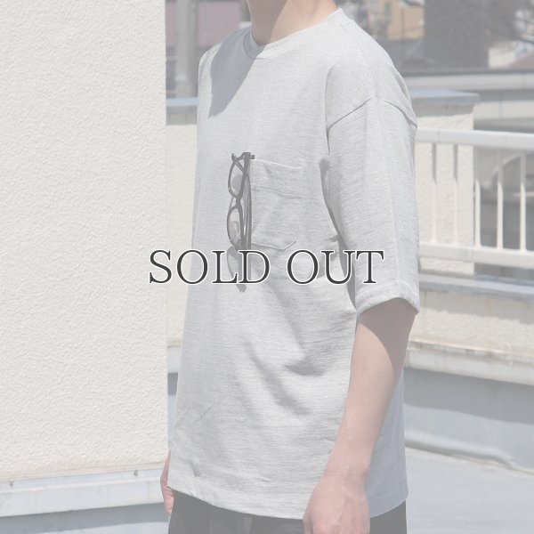 画像4: 粗挽き天竺 グラスポケ付き オーバーラップ ハーフスリーブ Tシャツ【MADE IN JAPAN】『日本製』/ Upscape Audience