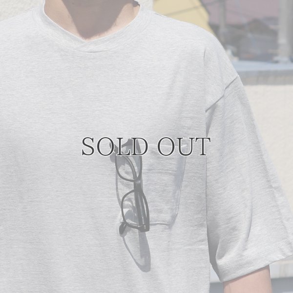 画像19: 粗挽き天竺 グラスポケ付き オーバーラップ ハーフスリーブ Tシャツ【MADE IN JAPAN】『日本製』/ Upscape Audience