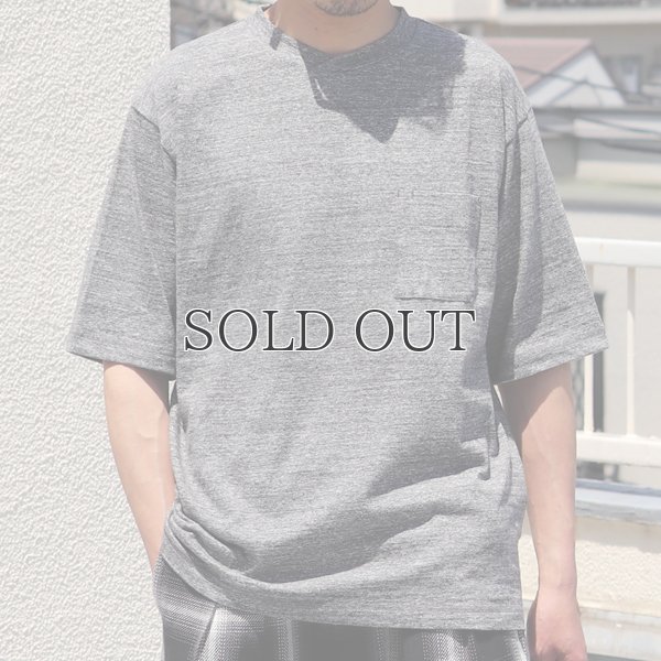 画像10: 粗挽き天竺 グラスポケ付き オーバーラップ ハーフスリーブ Tシャツ【MADE IN JAPAN】『日本製』/ Upscape Audience