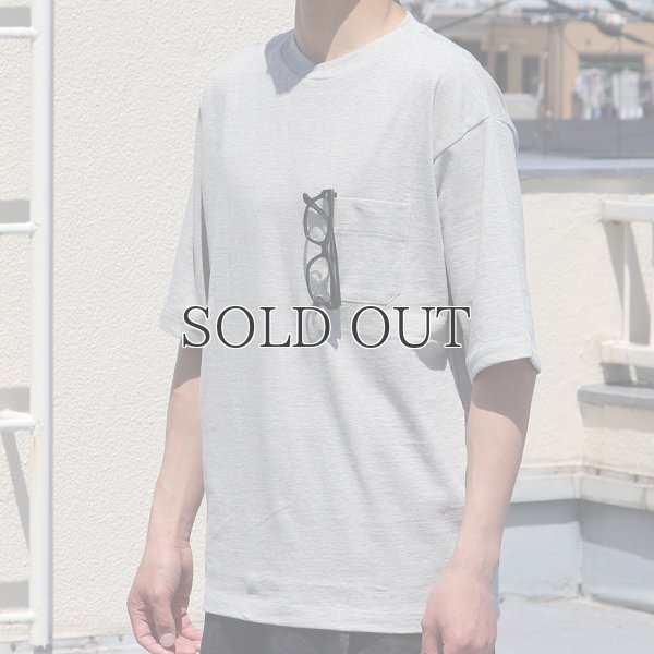 画像15: 粗挽き天竺 グラスポケ付き オーバーラップ ハーフスリーブ Tシャツ【MADE IN JAPAN】『日本製』/ Upscape Audience