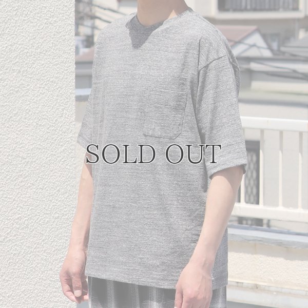画像12: 粗挽き天竺 グラスポケ付き オーバーラップ ハーフスリーブ Tシャツ【MADE IN JAPAN】『日本製』/ Upscape Audience