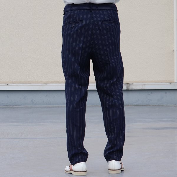 画像12: Reflax®(リフラクス) テック リネンライク LINON(リノン) ストライプ 2タック テーパード イージーパンツ【MADE IN JAPAN】『日本製』/ Upscape Audience