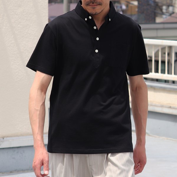 画像5: 【RE PRICE/価格改定】コーマ天竺 チビ衿ボタンダウン グラスポケット付 ポロシャツ【MADE IN JAPAN】『日本製』/ Upscape Audience