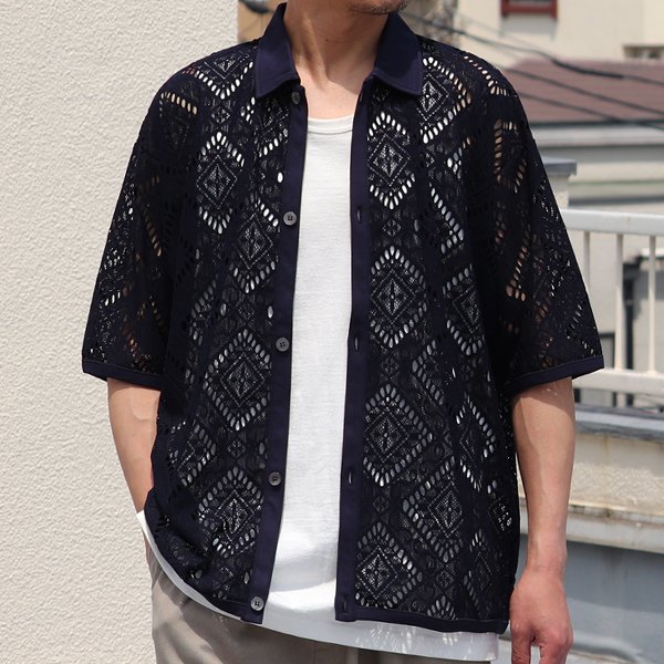 画像15: MILPA® (ミルパ)テック スカラレース ポロ カーディガン【MADE IN JAPAN】『日本製』/ Upscape Audience