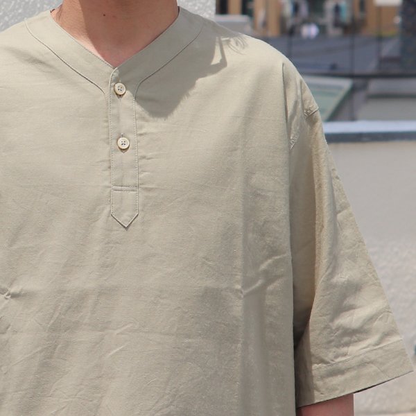 画像18: コットンシーチング ワッシャー Vネック スリーピング ハーフスリーブシャツ【MADE IN JAPAN】『日本製』/ Upscape Audience