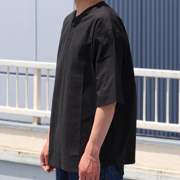 画像11: コットンシーチング ワッシャー Vネック スリーピング ハーフスリーブシャツ【MADE IN JAPAN】『日本製』/ Upscape Audience