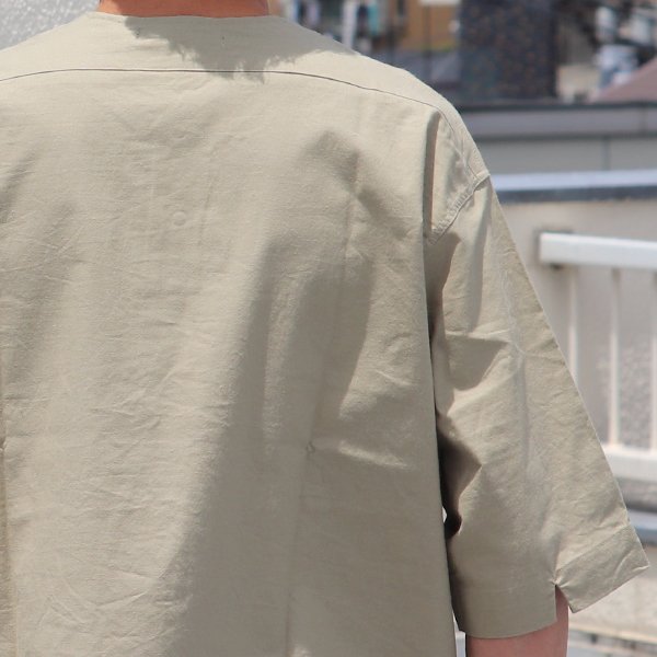 画像19: コットンシーチング ワッシャー Vネック スリーピング ハーフスリーブシャツ【MADE IN JAPAN】『日本製』/ Upscape Audience