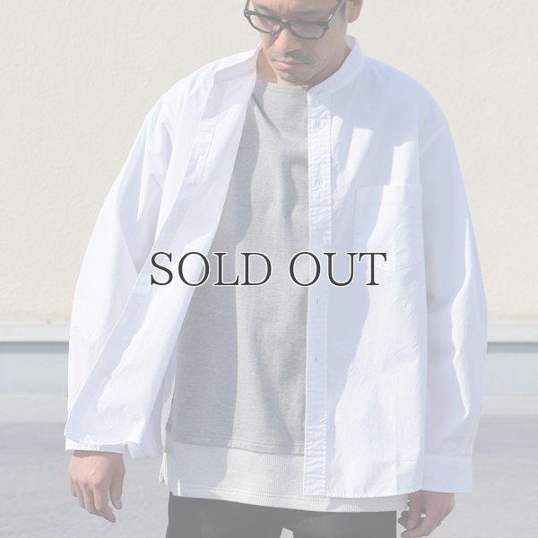 画像11: ワンウォッシュ バンドカラー L/S テーパードシャツ【MADE IN JAPAN】『日本製』/ Upscape Audience