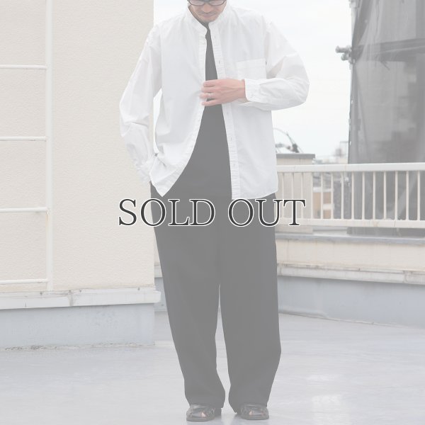 画像8: ワンウォッシュ バンドカラー L/S テーパードシャツ【MADE IN JAPAN】『日本製』/ Upscape Audience