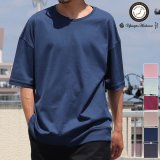 【RE PRICE/価格改定】コーマ天竺アシンメトリークルーネック半袖オーバーサイズスウェットTee【MADE IN JAPAN】『日本製』/ Upscape Audience