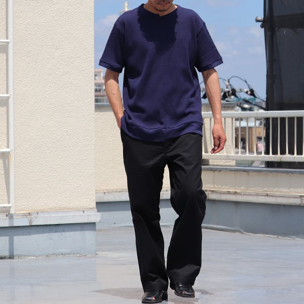 画像7: 【RE PRICE/価格改定】度詰ワッフル アシンメトリークルーネック半袖スウェット【MADE IN JAPAN】『日本製』/ Upscape Audience