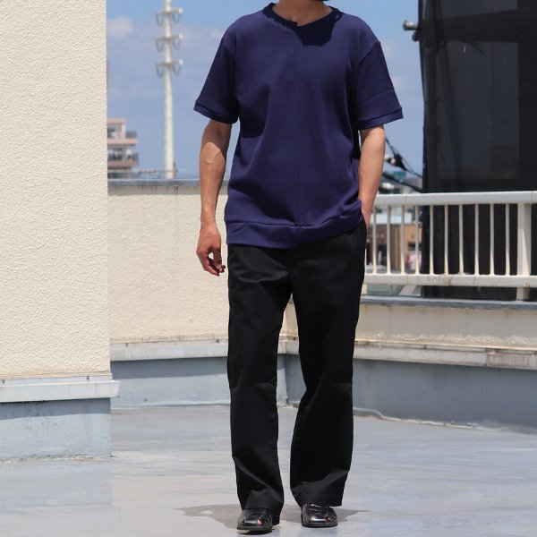 画像8: 【RE PRICE/価格改定】度詰ワッフル アシンメトリークルーネック半袖スウェット【MADE IN JAPAN】『日本製』/ Upscape Audience