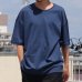 画像2: 【RE PRICE/価格改定】コーマ天竺アシンメトリークルーネック半袖オーバーサイズスウェットTee【MADE IN JAPAN】『日本製』/ Upscape Audience  (2)