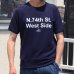 画像3: ソフトエアー裏毛"N.74th St. West Side"プリントラグラン半袖スウェットシャツ【MADE IN JAPAN】『日本製』/ Upscape Audience