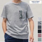 【RE PRICE / 価格改定】吊り編み天竺オーバーラップクルーネックグラスポケ付半袖_TEE【MADE IN TOKYO】『東京製』  / Upscape Audience