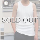 【RE PRICE/価格改定】ランダムワッフル ヘムスクエア　ロングタンク【MADE IN JAPAN】『日本製』/ Upscape Audience